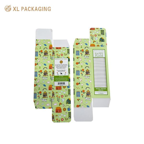 350 gm Boîte à emballage à carte verte pliable Boîte à emballage en papier cosmétique