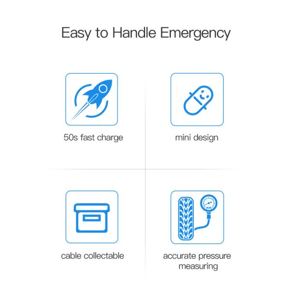 10A Work Current 150PSI 12V Low Noise Portable Mini Electric Air Pump Type Inflators