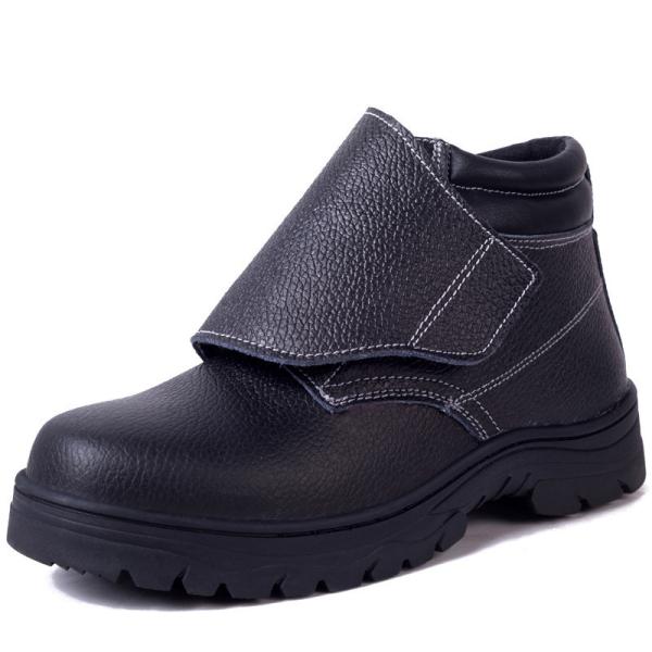 Sapatos de soldagem de pele de vaca com flor à prova de fogo Sapatos de soldagem de cobertura grande