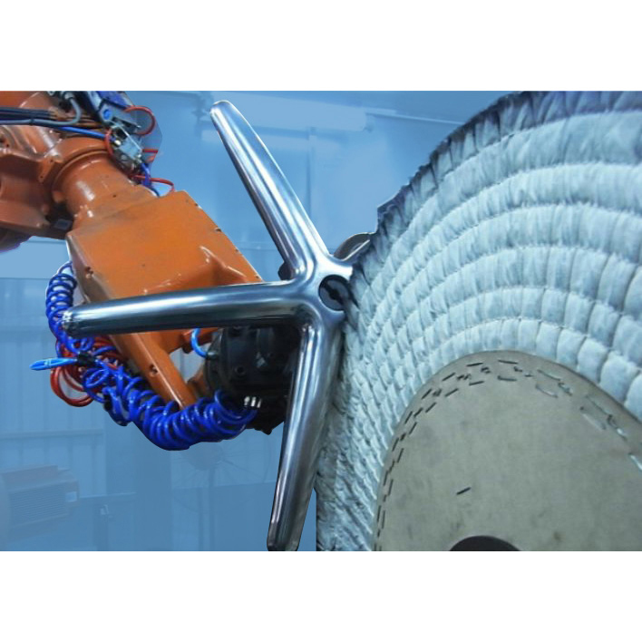Automatic Robot Polishing Machine for Furniture Metal Chair Base Tube Grinding Buffing Equipment
