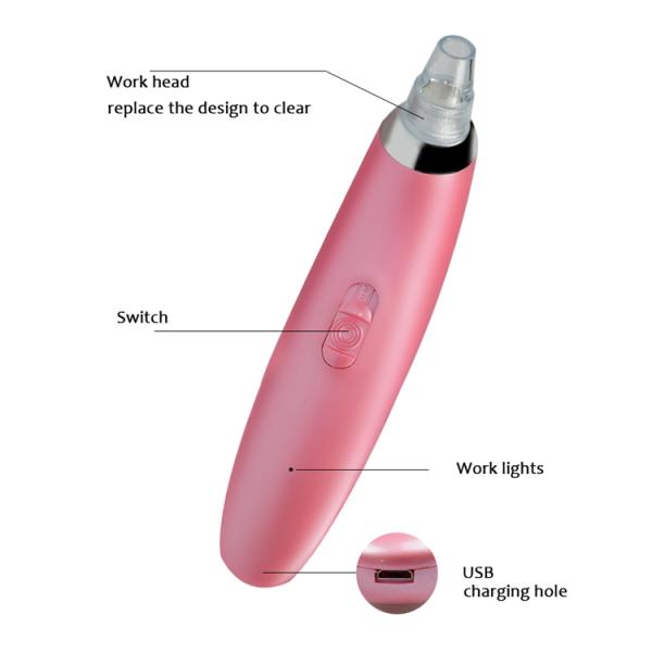 DC 5V Electric Pore Cleanser Blackhead & Acne Remover Rechargeable 2600MAH Battery