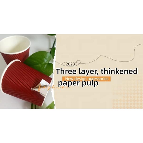 Regular Base Supply Simple Style Disposable Paper Cup 8oz 260g 18 PE 250 Double Wall