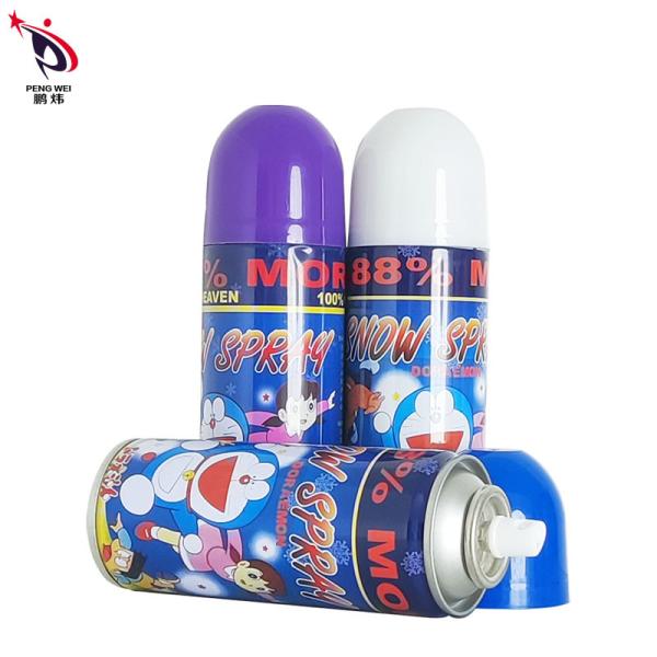 Fashion Non Flammable Colorful Foam Snow Spray 250ml For Birthday
