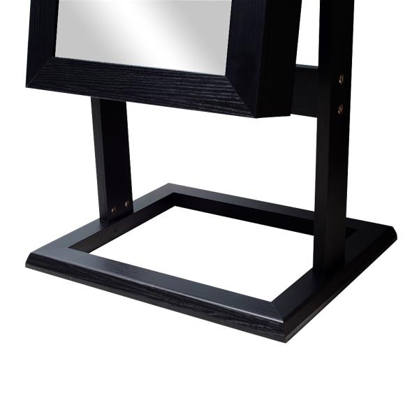 Altura integral del MDF del espejo del Armoire negro el 146cm de la joyería para la sala de estar