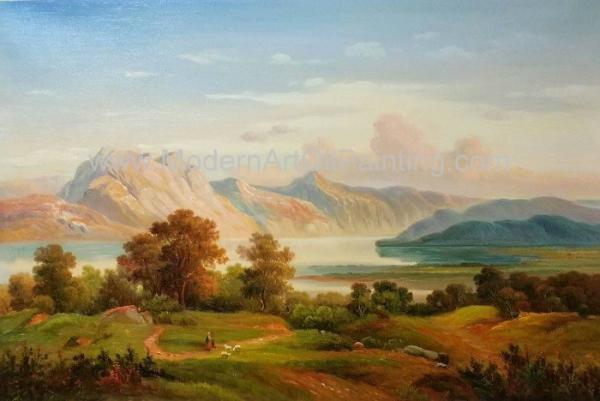 Snow River Original Oil Landscape Paintings Wall Art 20X24