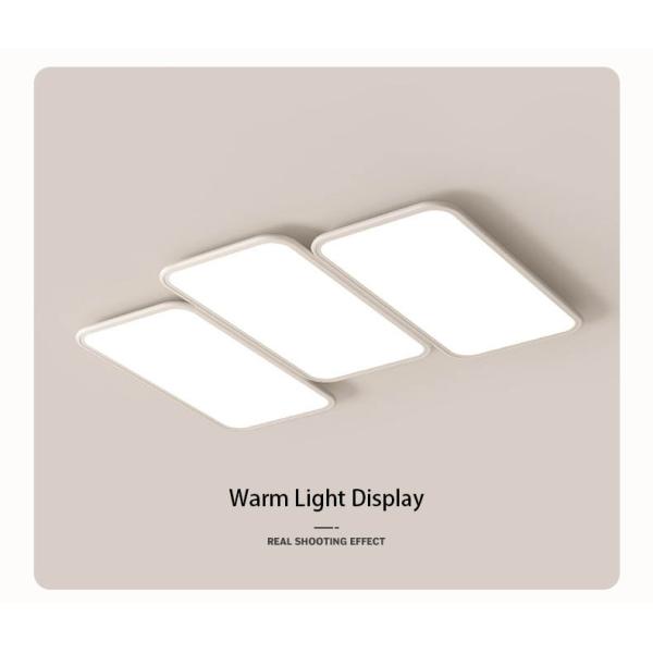 Hotel Living Room LED Piano Key Ceiling Light Acrylic Cover Iron Base Tri Color Changeable