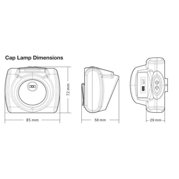 Wireless Cree Coal Mining Lights 3.7V Rechargeable Battery 13000 Lux Wide Beam