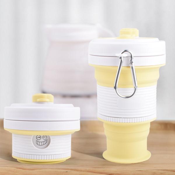 550 мл 18 унций складной силиконовой чашки для кофе Силиконовые бытовые изделия Белый