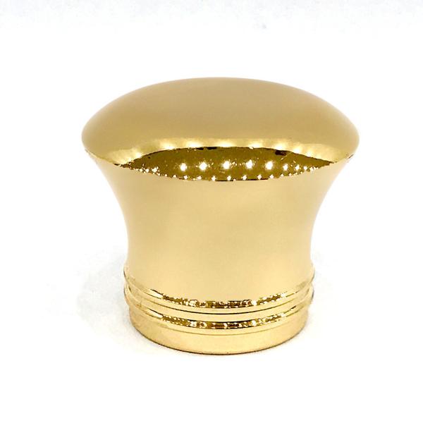 A cara de espelho clássica do ouro do metal terminou tampões de garrafa do perfume de Zamac