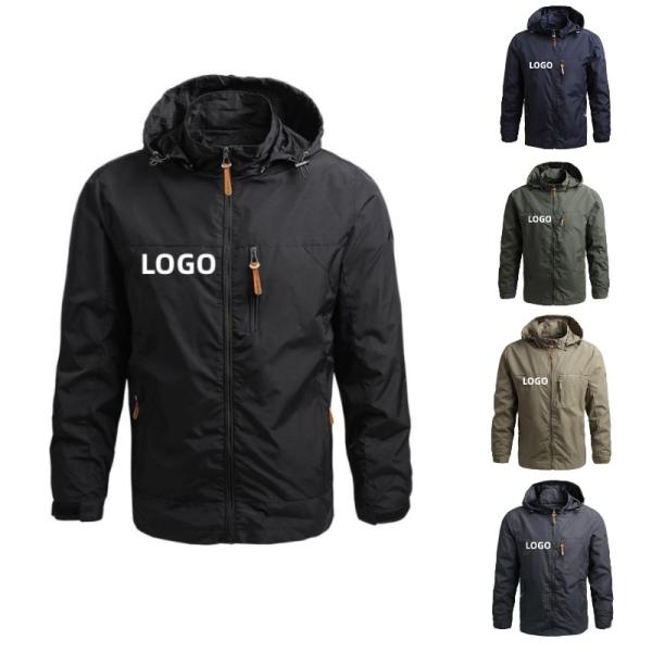 Jacket Men Outwear Waterproof Windbreaker Hooded Jackets Mens Sportswear Coat Outwear Plus Size Jacket
