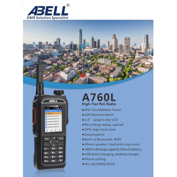 ABELL A760L 4G Android Two Way Radio 3600mAh IP67 Waterproof