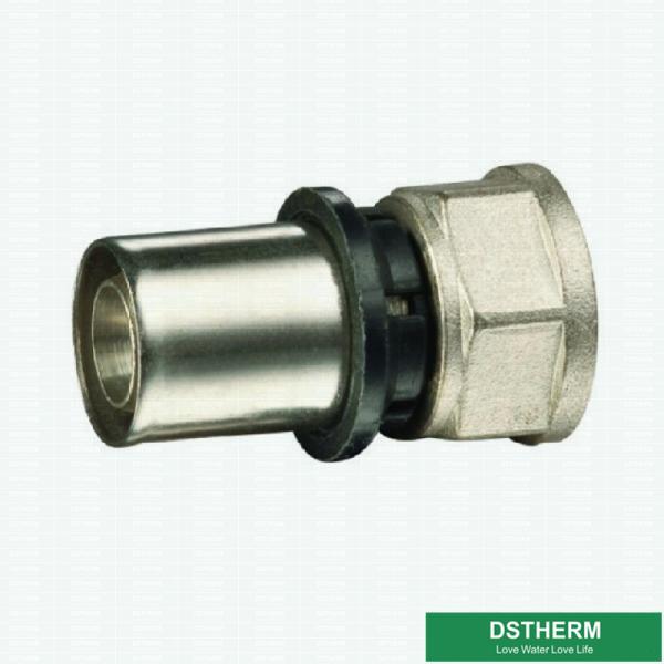 Encaixes de bronze retos da união da imprensa do dobro fêmea da compressão do acoplamento rosqueado para a tubulação de alumínio de Pex Pex