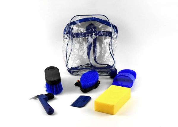 7 Pieces Horse Grooming Kit , PVC Grooming Set Horse Big Backpack Easy Carry