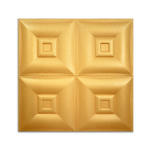 Soft Packages Design 3D Foam Wallpaper Gold Wall Paper DIY Self-Adhesive Wall