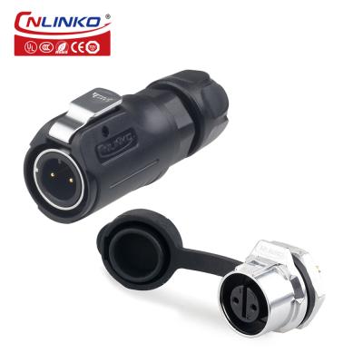 CNLINKO LP12  Plastic Male and Female Industrial Waterproof Pin M12 Connector