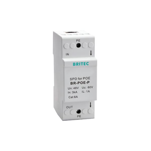 POE Surge Protector with 5KA Nominal Current IP20 Protection and Steel Enclosure for RJ45 Network Surge Arrestor