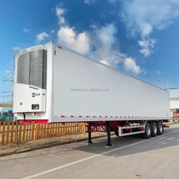 47FT 3 Axle Chill And Frozen Multi Temperature Refrigeration Truck Trailer With Thermoking Refrigeration Units For Fresh
