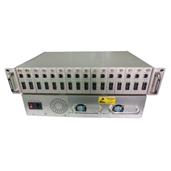 TS-2U16R Fiber Cable Accessories Transceiver Frame Module Power Supply