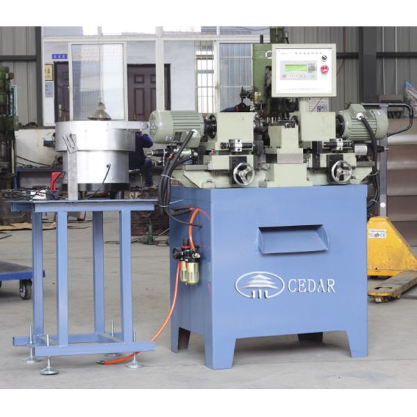 30 Hydraulic Double Head Pneumatic Chamfering Machine For Flattening Ends Of Metal Pipes