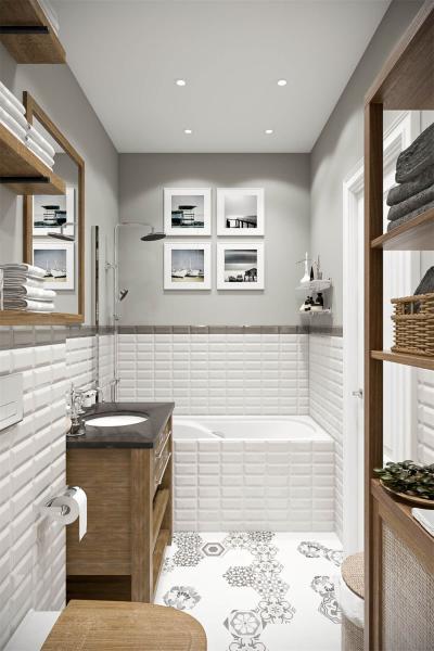 Black and White Clay Wall Tiles 75x152mm for Kitchen