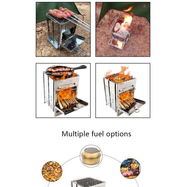 Гриль барбекю гриля угля барбекю складчатости нержавеющей стали мини