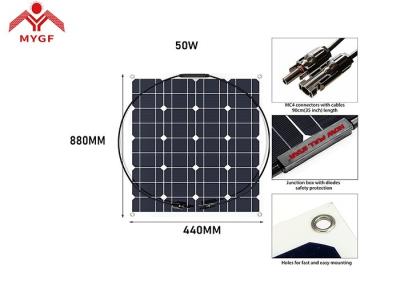 High Output Solar Panels Semi Flexible , Lightweight Flexible Solar Panels
