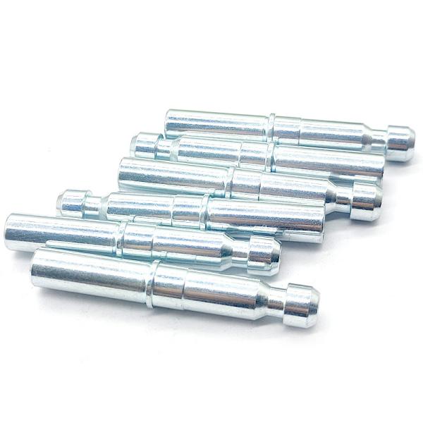 Custom CNC Machined Zinc Plated Carbon Steel Lock Pin With Threaded End