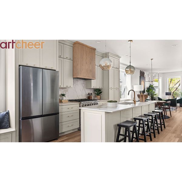 Solid Wood Kitchen Cabinets with Customizable Color and 3 Years Warranty for Modern Homes
