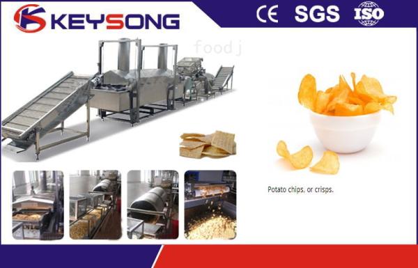 304 Stainless Steel Potato Chips Making Machine 100 - 200 Kg / H Production Capacity