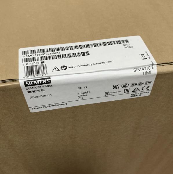 6AV2124-0QC02-0AX1 Siemens SIMATIC HMI TP1500 Comfort Panel 15'' Widescreen TFT Display