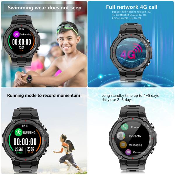 1,28” relógios ásperos exteriores Shenzhen Qianrun IP68 do esporte exterior dos Gps 4G
