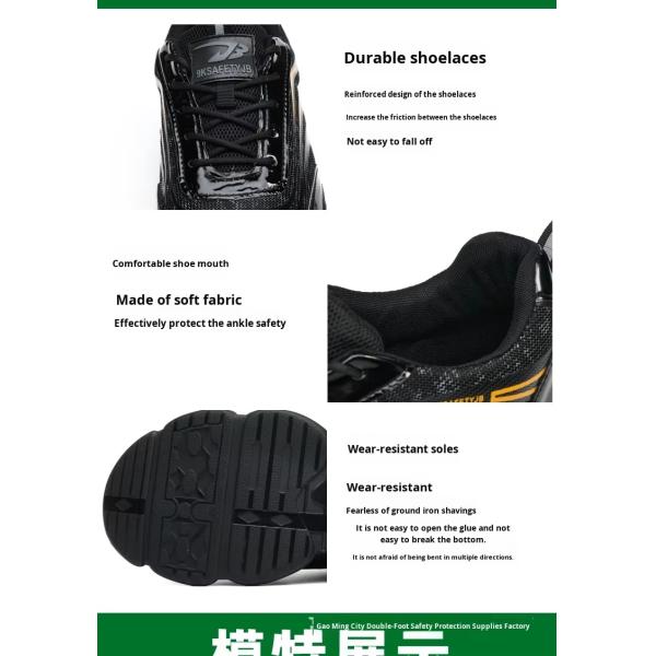 Zapatos de trabajo de tela de alambre de acero superfino con entresuela anti-perforación de Kevlar y opciones de logotipo personalizado