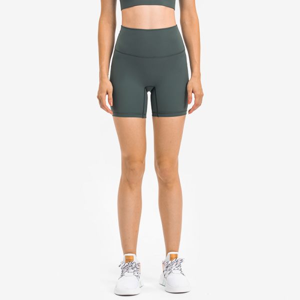 High Waisted Teal Workout Biker Shorts for Women Buttery Soft Stretchy 4 Inch Inseam