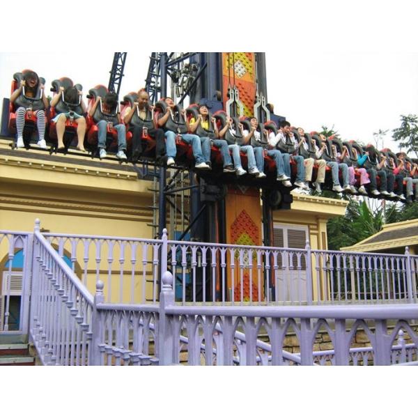 Scary Adults Drop Tower Amusement Ride With Special Lights And Sound System