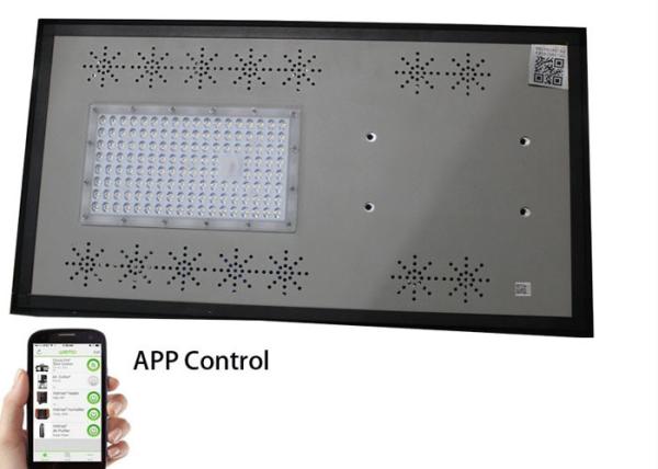 IP65 All In One Solar Street Light With Blue Strip , Smart Mobile Phone App Control