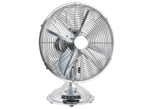 Personal Elegant Metal Quiet Retro Desk Fan 12 Inch for Office & Home