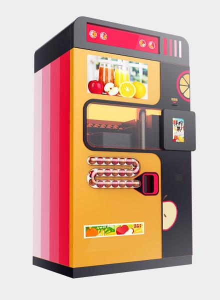 Máquina de venta de jugo de naranja recién exprimido 35-40 kg Almacenamiento 800W