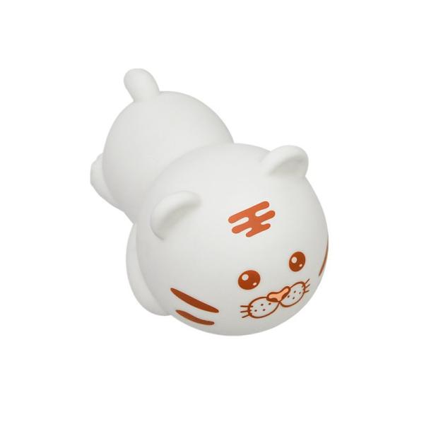 Cute Tiger Silicone Night Light LED Novelty Lamp 3 Level Dimmable Nursery Nightlight USB Rechargeable Timing Sleep Lamp