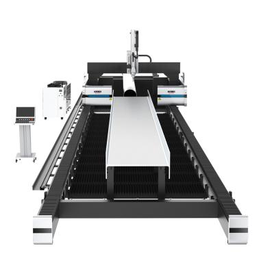 Machine de découpe laser à fibre H à faisceau H en acier au carbone/en acier inoxydable/en aluminium/en cuivre avec refroidisseur Hanli