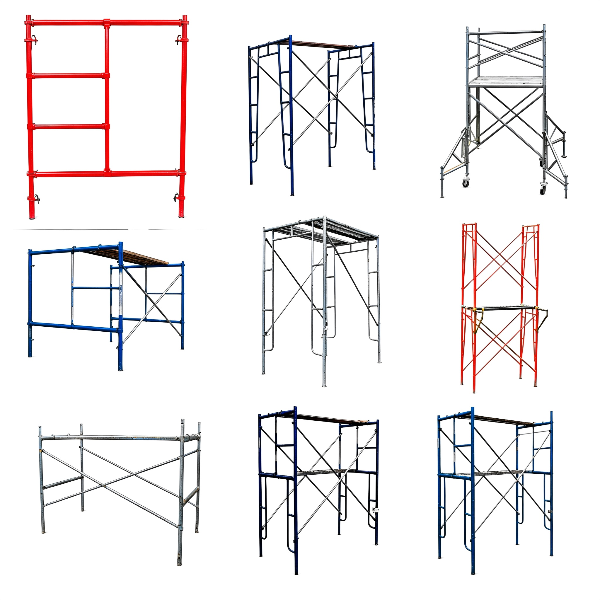 Customized Scaffolding Frame Type Handy Galvanised Steel Scaffold For Industrial Plant Maintenance