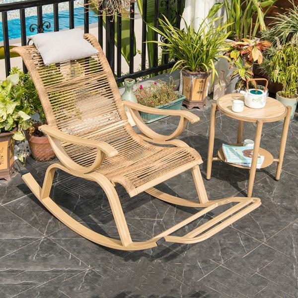 Modern Style Comfortable Outdoor Chaise Lounge Chair for Leisure Rattan Wicker Lazy Sofa