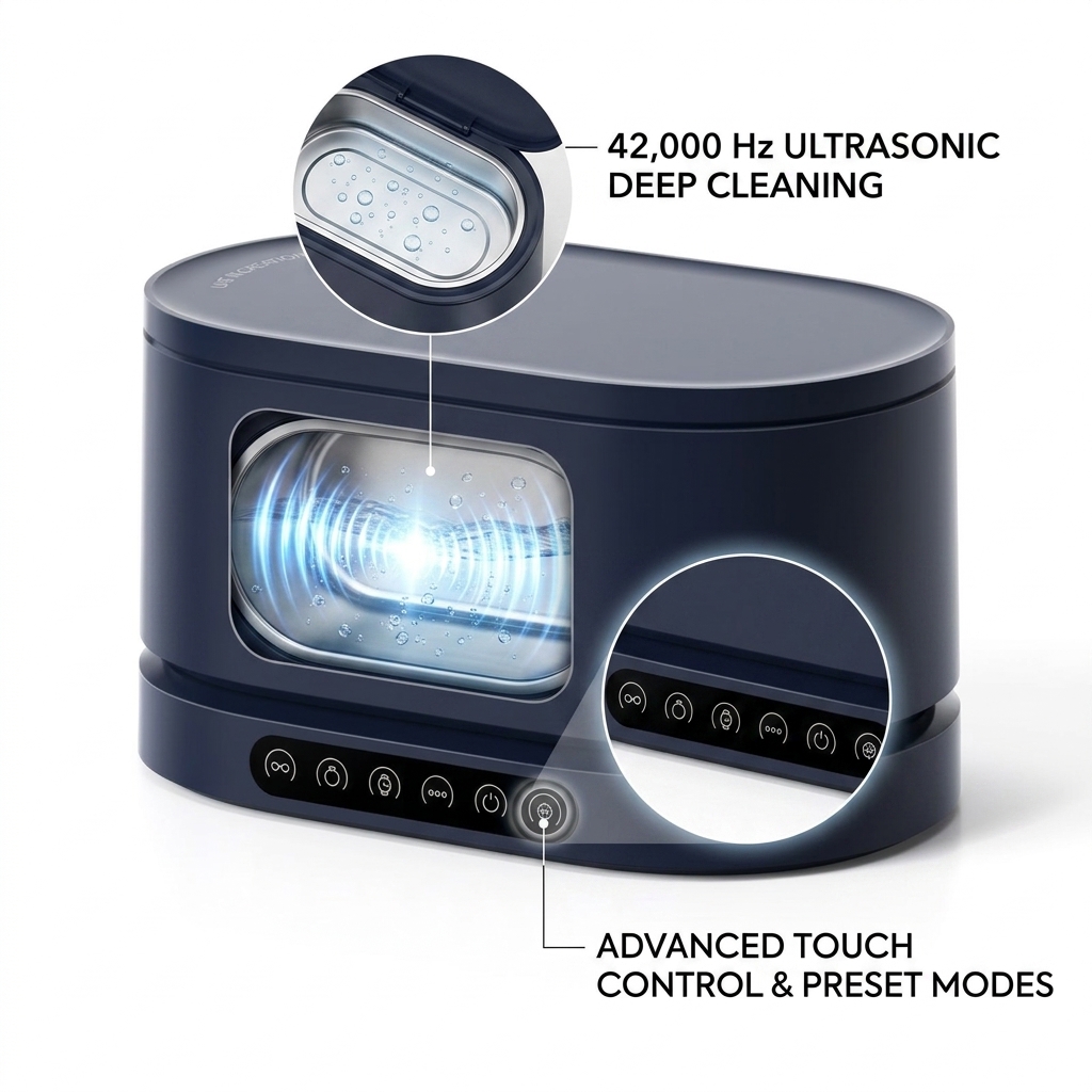 Low Voltage Mini Ultrasonic Cleaner 450ml 46kHz GT-X5SE Jewelry Glasses Watch Cleaning Machine