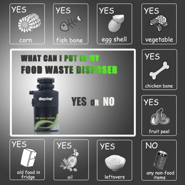 DSB-390A 2019 New Kitchen Appliance Food Waste Disposer 3/4 HP
