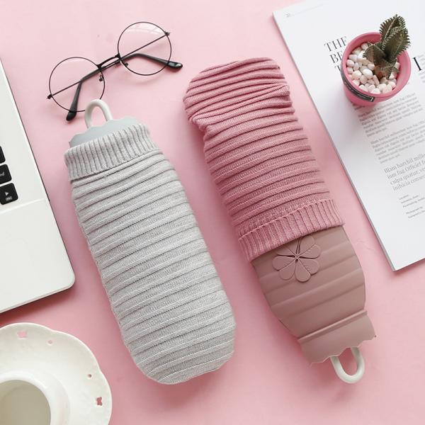 Bouchon à vis anti-fuite Bouteille d'eau chaude en silicone classique pour le lit menstruel Réchauffement chaud et froid Thérapie musculaire Douleur au dos