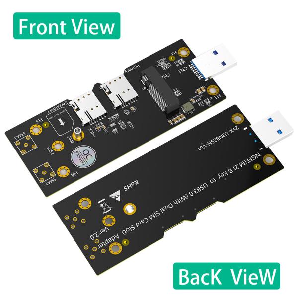 NVME NGFF M.2 To USB 3.0 Adapter With Dual NANO SIM Card Slot