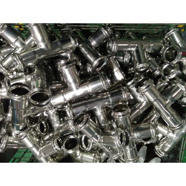 Female Tee Pipe Connector Coupling SS304 316 Press Fit Plumbing Fittings