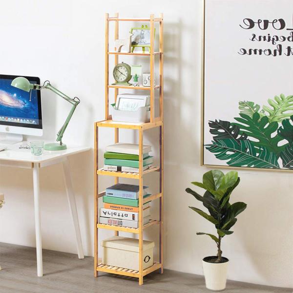 Estilo de Design Clássico 7 camadas Balcão de Bambú Rack de Armazenamento Multifuncional para Banheiro