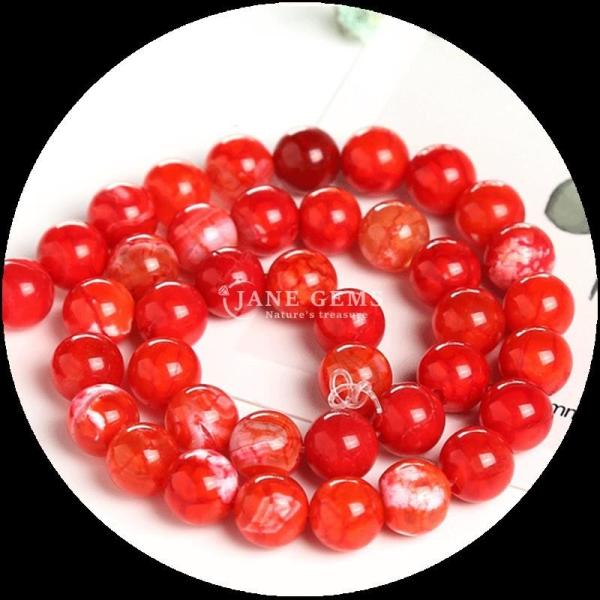 Multi-color Gemstone Bead Fire Agate Loose Bead Strands for DIY Jewelry Making