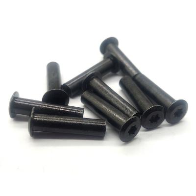 Hollow Iron Rivet Flat Head / Round Head Black Stainless Steel Rivets