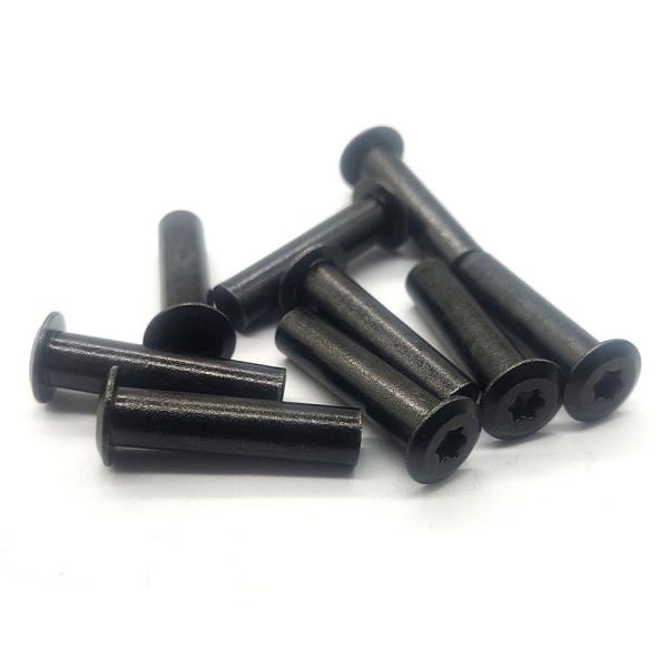 Hollow Iron Rivet Flat Head / Round Head Black Stainless Steel Rivets